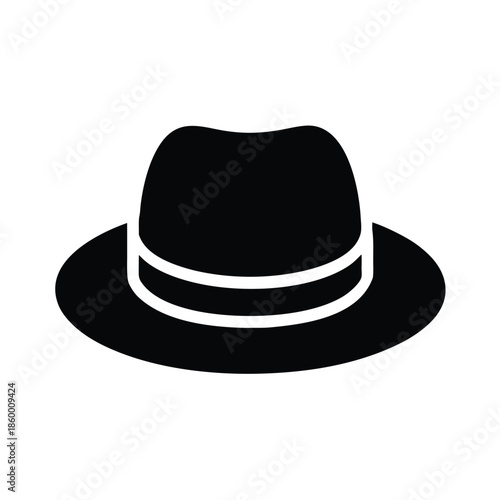 Hat Silhouette Icon Vector Illustration
