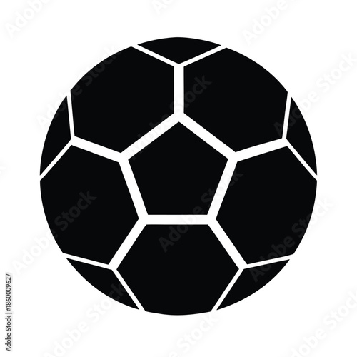 Soccer Ball Silhouette Icon Vector Illustration