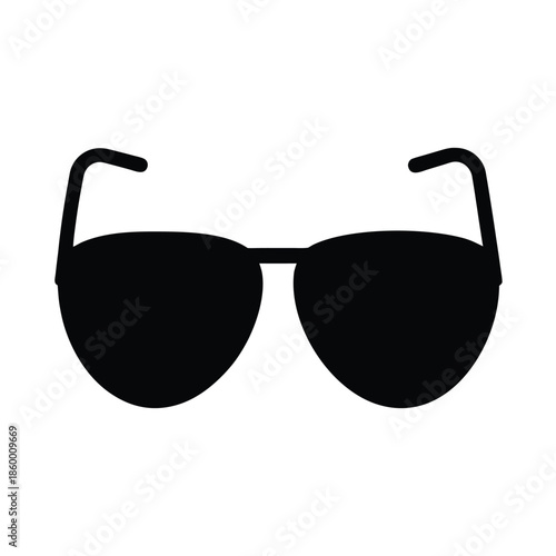 Sunglasses Silhouette Icon Vector Illustration