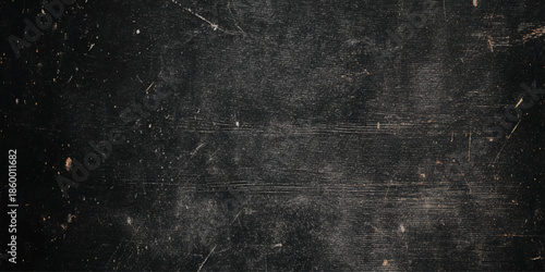 A dark textured background with scattered imperfections and subtle linear scratches evokes a vintage distressed aesthetic