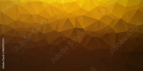 Golden Geometric Low-Poly Background With Warm Gradient For Design, Branding, And Visual Media