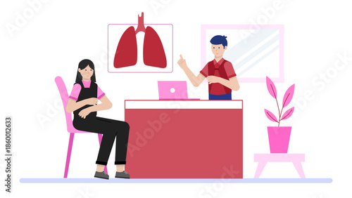 Remote Employees Setting Weekly Sprint Goals. Flat Vector Illustration