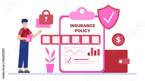 Online Platform for Resolving Insurance Claim Disputes. Flat Vector Illustration