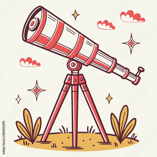 A charming illustration depicts a king penguin standing amidst a snowy landscape with delicate snowflakes gently falling from the sky