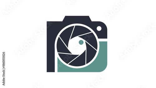 Camera lens aperture design with a modern and minimalist aesthetic, perfect for photography.