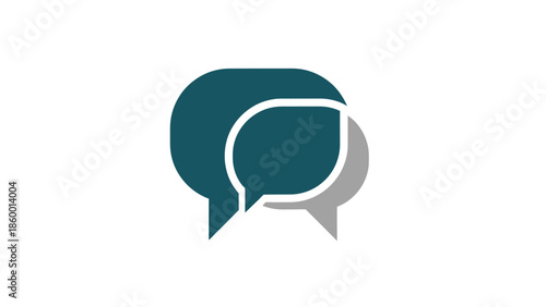 Chat bubbles icon representing communication and dialogue in a modern design.