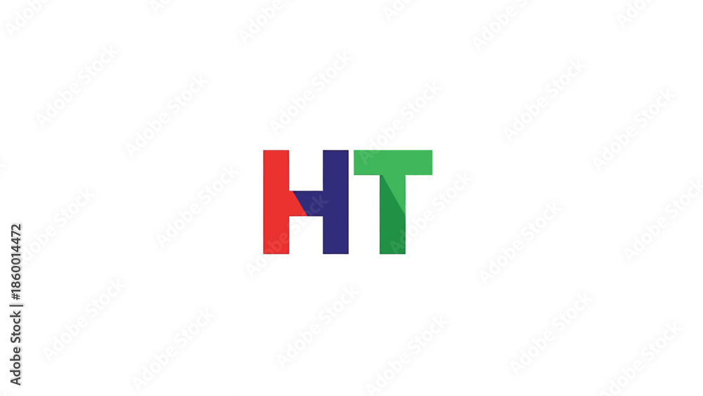 Fototapeta premium Colorful HT Logo Design - A Vibrant and Eye-Catching Visual Representation.