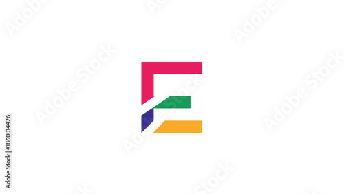 Colorful letter E logo design, modern and creative, vibrant graphic element. Free Download Colorful letter E logo design, modern and creative, vibrant graphic element. - GFXLoad