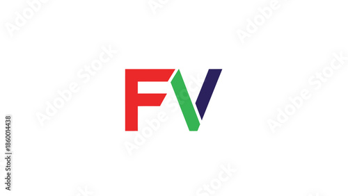 Free Download Colorful FV Logo - A Modern and Eye-Catching Design. - GFXLoad