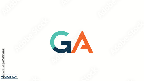 Colorful GA logo design with modern style and creative concept. Free Download Colorful GA logo design with modern style and creative concept. - GFXLoad