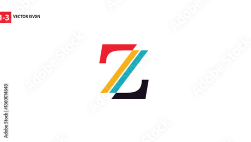 Free Download Colorful Z Letter Logo Design with Overlapping Stripes and Modern Style. - GFXLoad