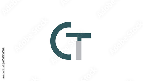 Creative logo design featuring the letters C and T in a modern style.