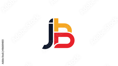 Creative JB Logo Design - A Modern and Colorful Branding Concept.