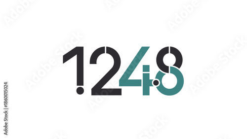 Creative numerical logo design with a modern and unique aesthetic for branding.