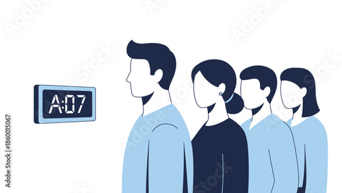 Digital queue management system streamlining customer wait times and service flow