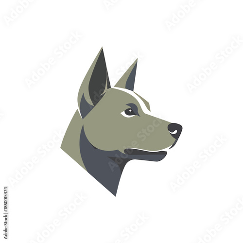 Dogs profile portrait, showcasing a focused and attentive canine companion.