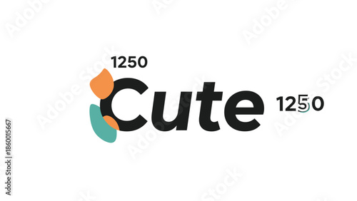 Cute logo with colorful abstract shapes and the number 1250 on both sides.
