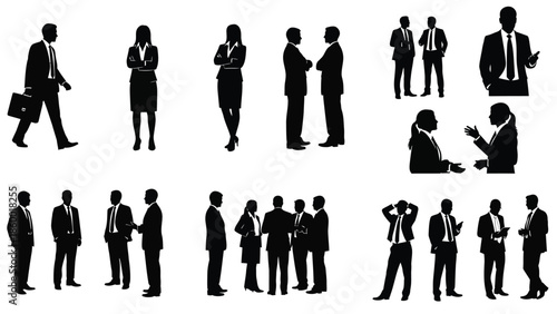 Collection of business people silhouettes