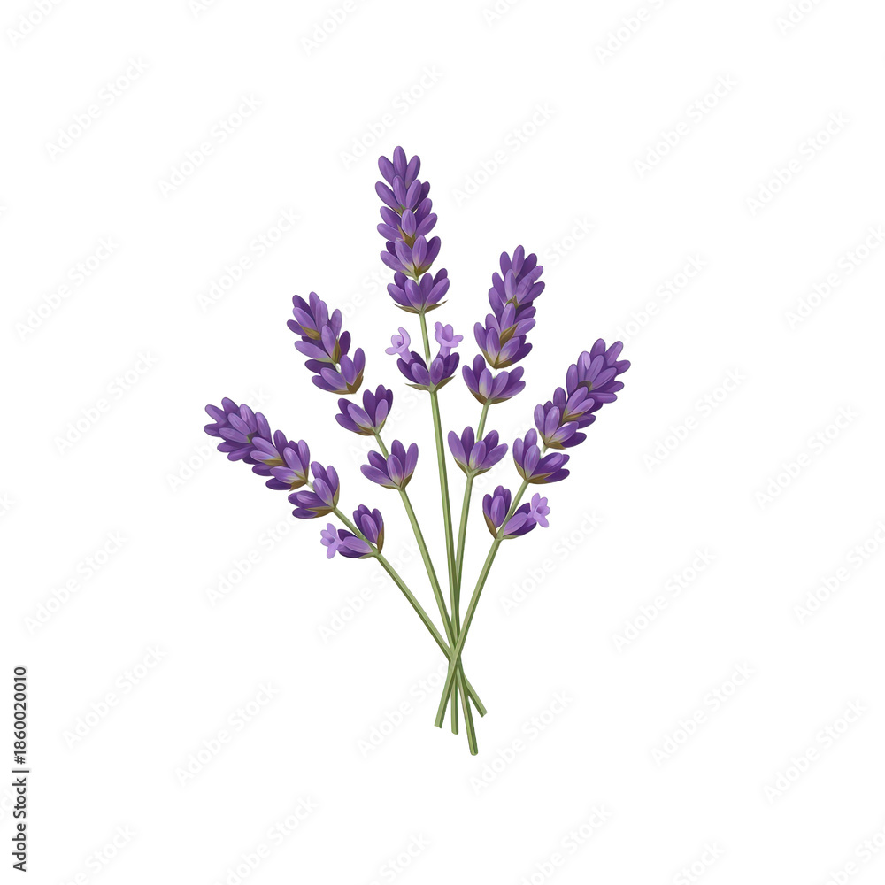 Fototapeta premium A beautiful bunch of lavender flowers with purple blooms.
