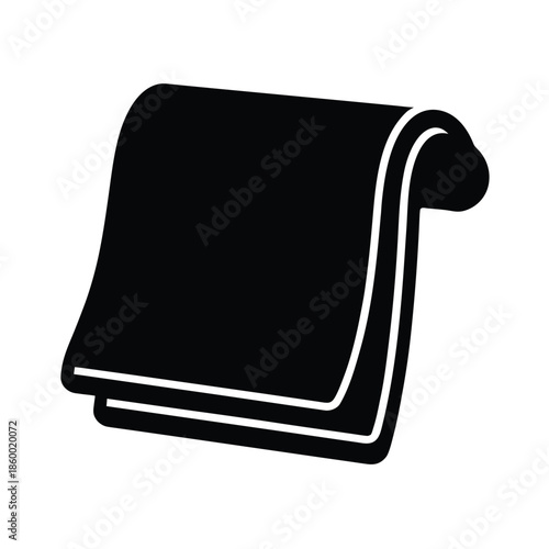 Towel Silhouette Icon Vector Illustration