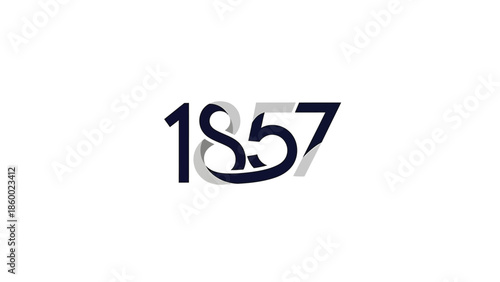 Elegant 1857 Typography Design - A Timeless Visual Representation.