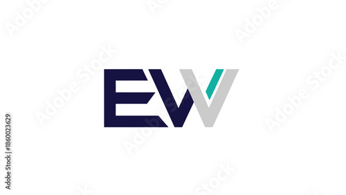 Elegant EW logo design with a modern and professional appearance for branding.
