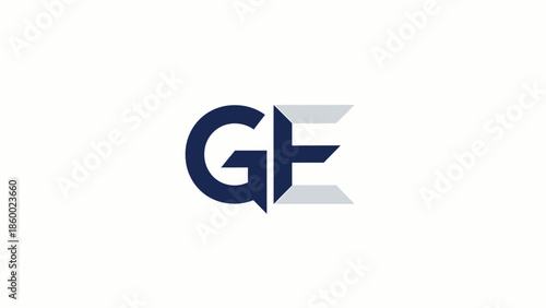 Elegant GE Lettermark Logo Design with a Modern and Stylish Appearance.