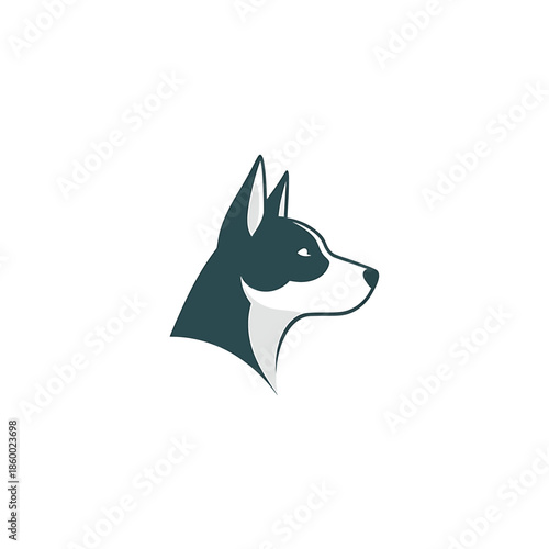 Elegant Husky Profile - A Striking Illustration of Canine Beauty and Grace.