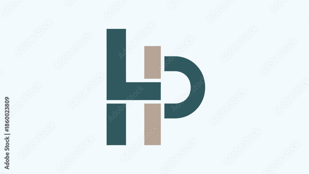 Fototapeta premium Elegant LP Logo Design - Modern and Minimalist Branding Concept.