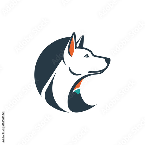 Elegant dog logo design, perfect for pet-related businesses and brands, modern and stylish.