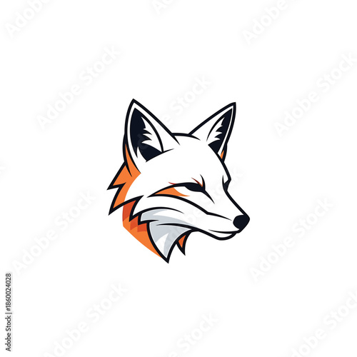Elegant fox head logo design with sharp details and modern style.
