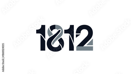 Elegant design featuring the numbers 1812, a stylish and modern visual concept.