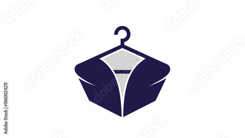 Elegant Suit Jacket Logo Design Featuring Hanger Symbol for Fashion Brand.