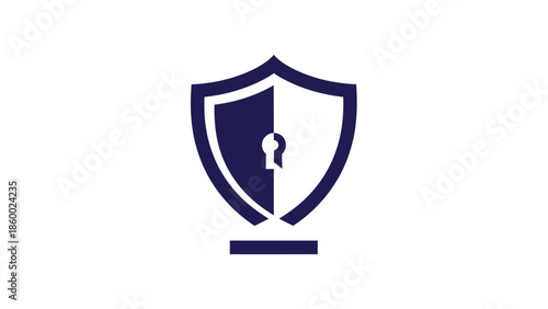 Elegant shield logo representing security, protection, and privacy for digital safety.