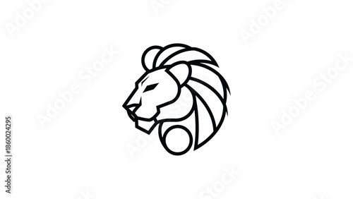 Elegant lion head logo design, perfect for branding and identity purposes.