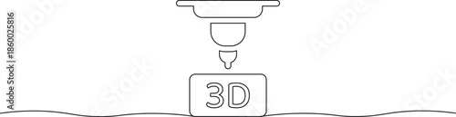 A 3D printer creating an object with precision and modern technology