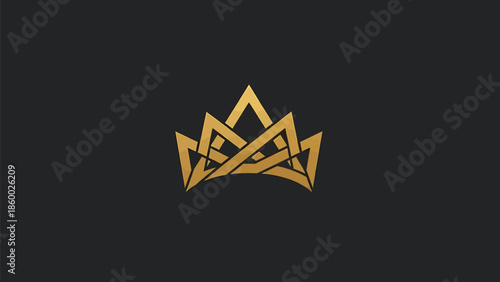 Golden crown illustration on a dark background, representing royalty and power.