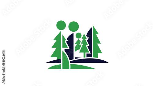 Family enjoying nature, surrounded by trees, creating a harmonious environment, representing togetherness and outdoor activities.