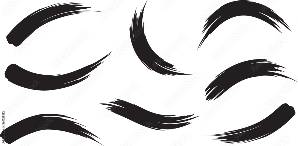 Obraz premium Dark Gray Brush Strokes Arranged in a Visually Appealing Abstract Pattern