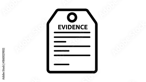Evidence Tag Document Icon Label.
