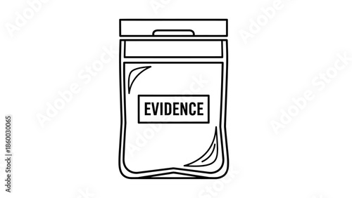 Evidence bag forensic collection container.