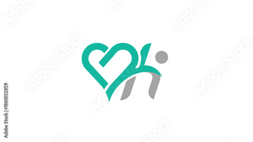 Heart and Human Symbol - A representation of health and well-being.