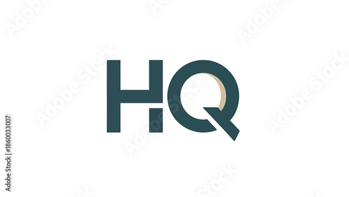 HQ logo design with a modern and minimalist aesthetic, simple and clean.