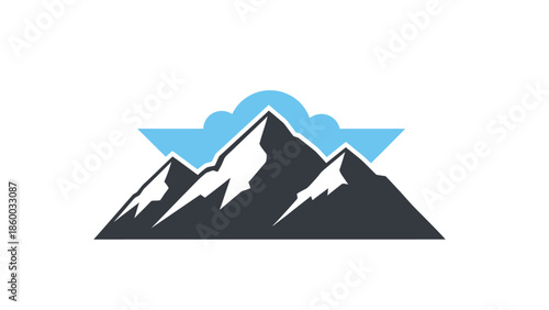 Iconic mountain range with clouds, a symbol of natures grandeur and adventure.