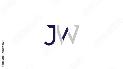 JW logo design with modern and minimalist style for branding and identity.