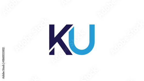 KU logo design with a modern and professional appearance for branding.