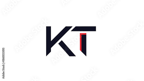 KT Letter Logo Design - Modern and Minimalist Initial Branding.