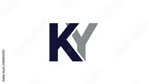 KY logo design featuring a modern and stylish visual representation.