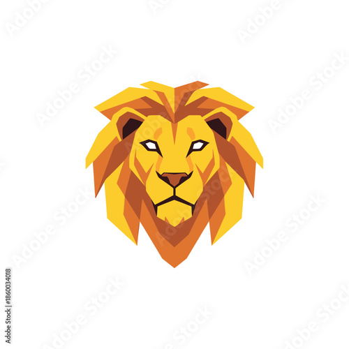 Majestic lion head illustration showcasing strength and regal presence in vibrant colors.