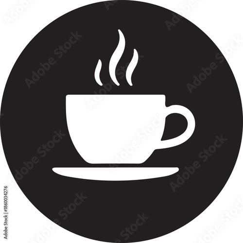 Cup of coffee icon Coffe or tea cups vector icon collection. Cup hot icons design. Black silhouette collection for cafe logo, coffee shop branding, menu design or hot drink element.